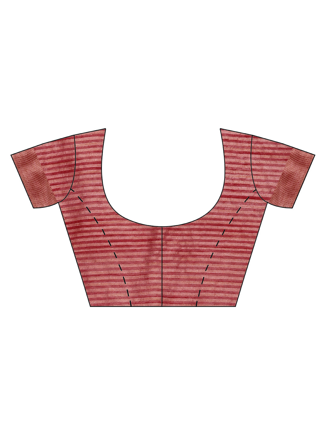 Red Silk Blend Batik Printed Chanderi Saree (NASR1-02-RED)