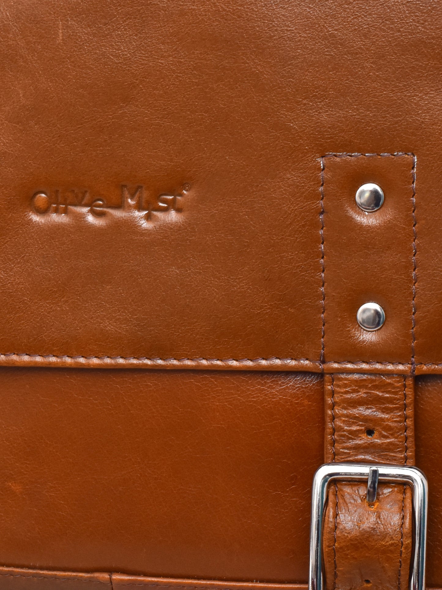 Unisex Genuine Leather Tan Laptop Bag for 16 Inches (OMLB-008-TAN)