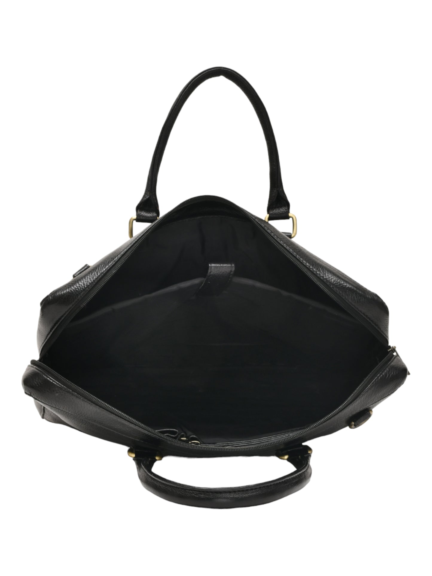 Unisex Genuine Leather Black 16 Inch Laptop Bag (OMLB-032N-BLACK)
