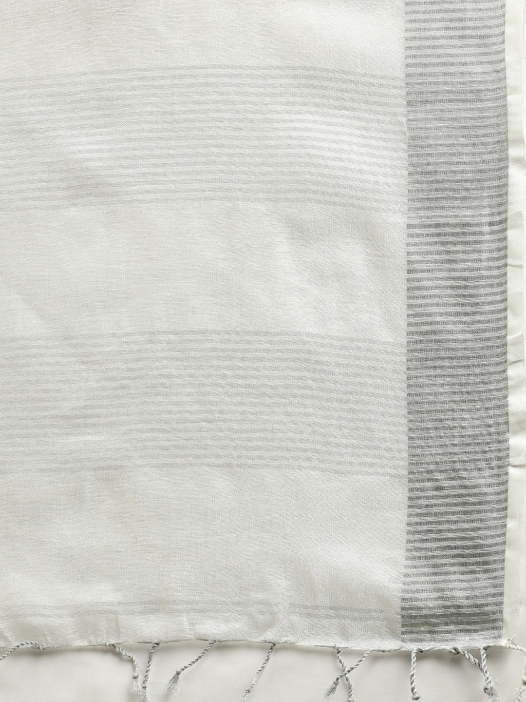 White Tissue Solid Bhagalpuri Handloom Saree (NASR3-72-SILVER)