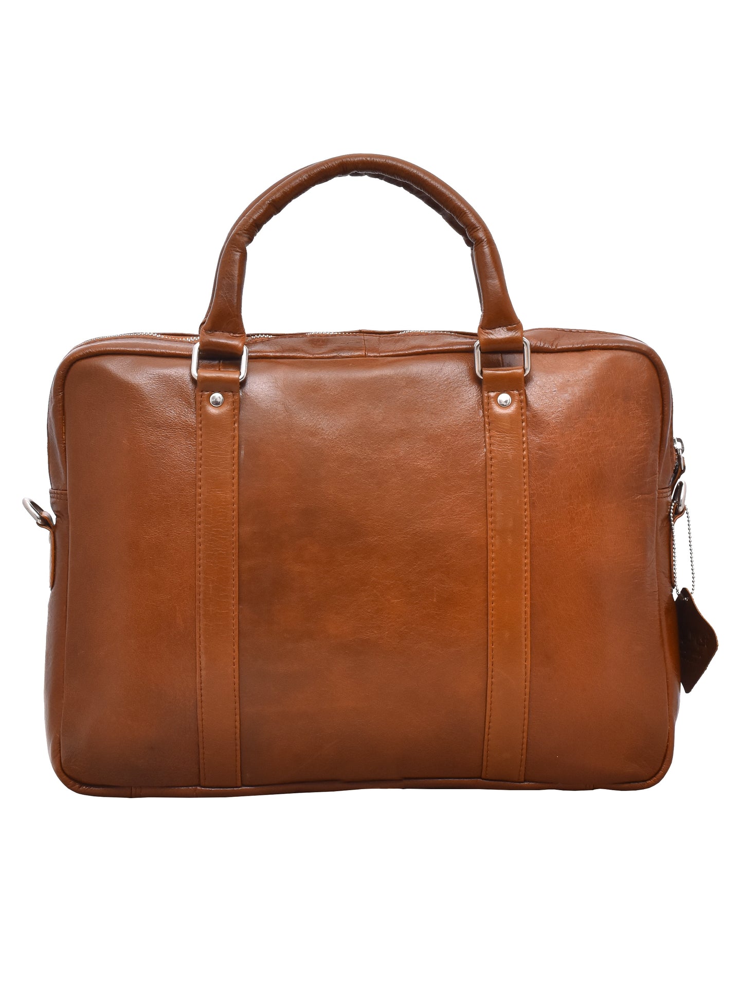 Unisex Genuine Leather Tan Laptop Bag for 16 Inches (OMLB-002-TAN)