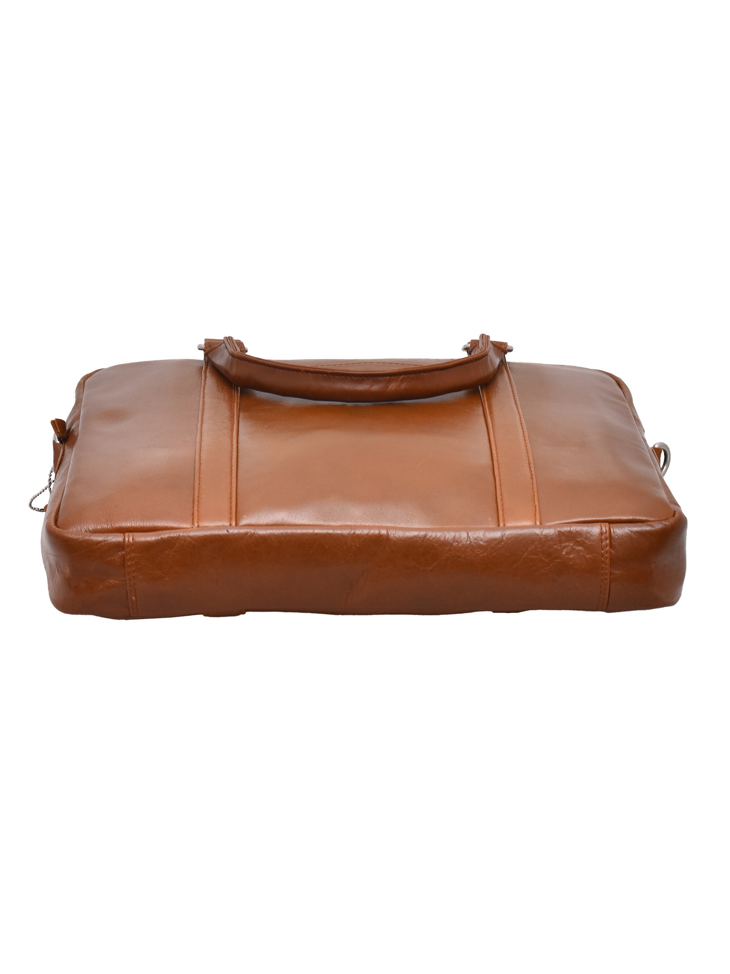 Unisex Genuine Leather Tan Laptop Bag for 16 Inches (OMLB-002-TAN)