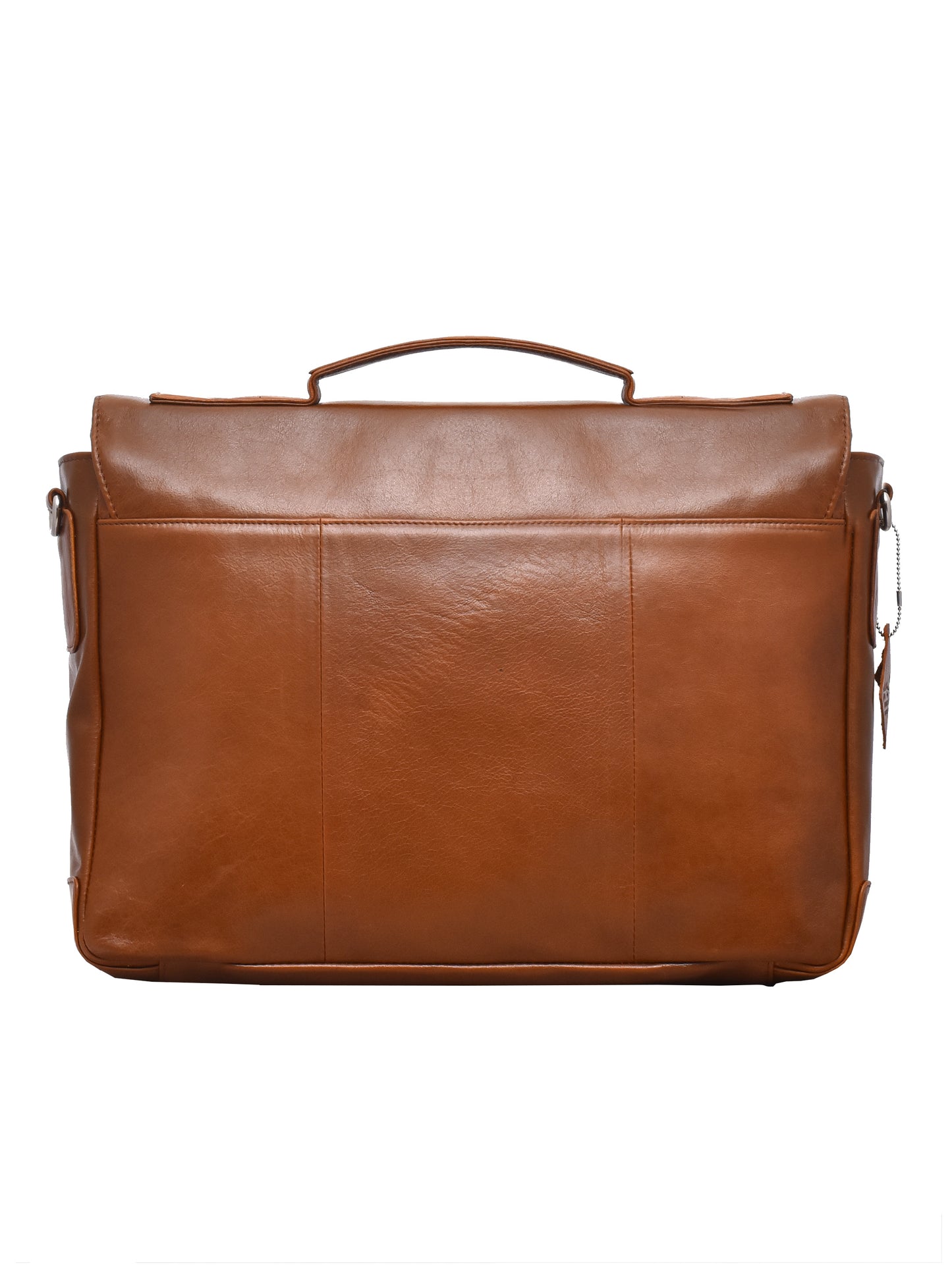 Unisex Genuine Leather Tan Laptop Bag for 16 Inches (OMLB-008-TAN)