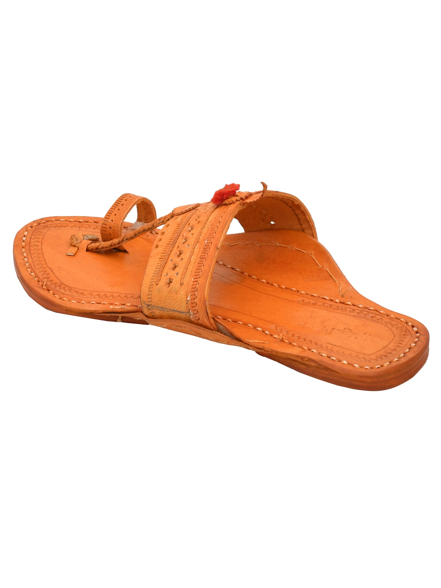 Men Brown Leather Ethnic Kolhapuris Comfort Sandals (OMKP-023-BROWN)