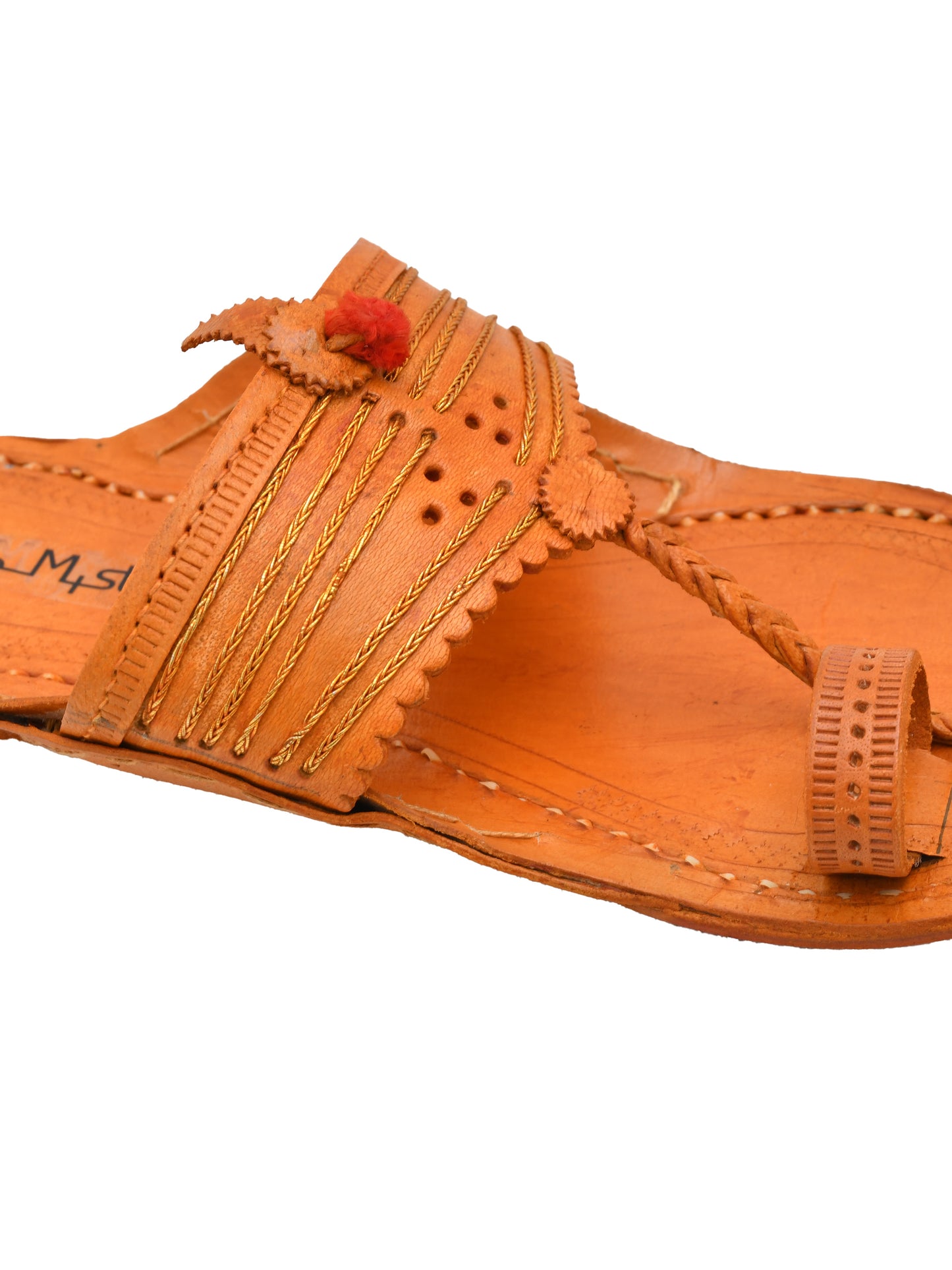 Men Leather Ethnic Kolhapuris Comfort Sandals (OMKP-021-BROWN)