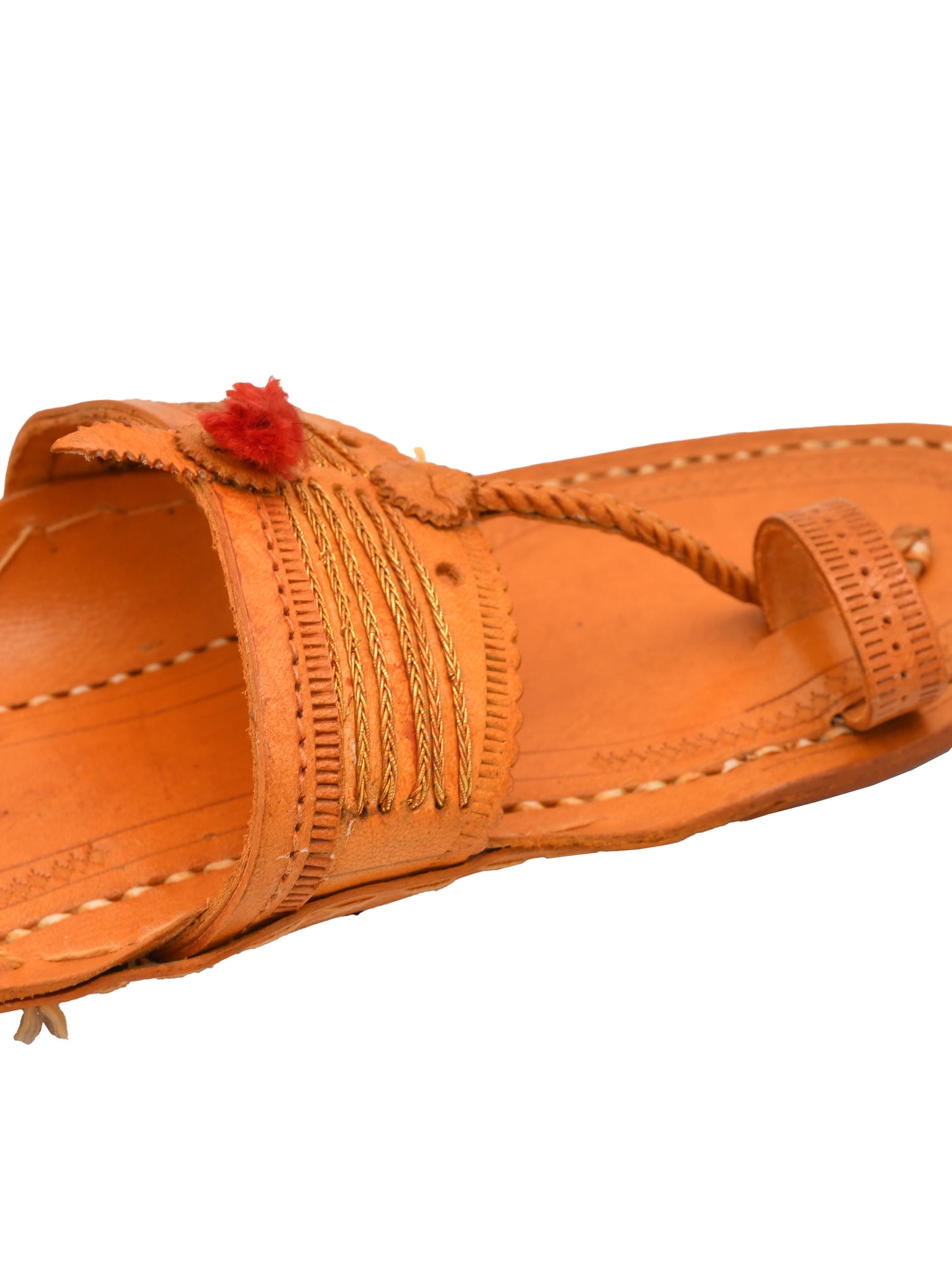 Men Leather Ethnic Kolhapuris Comfort Sandals (OMKP-025-BROWN)