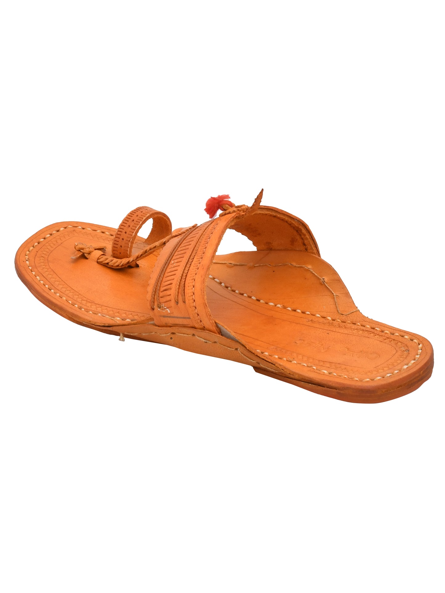 Men Leather Ethnic Kolhapuris Comfort Sandals (OMKP-026-BROWN)