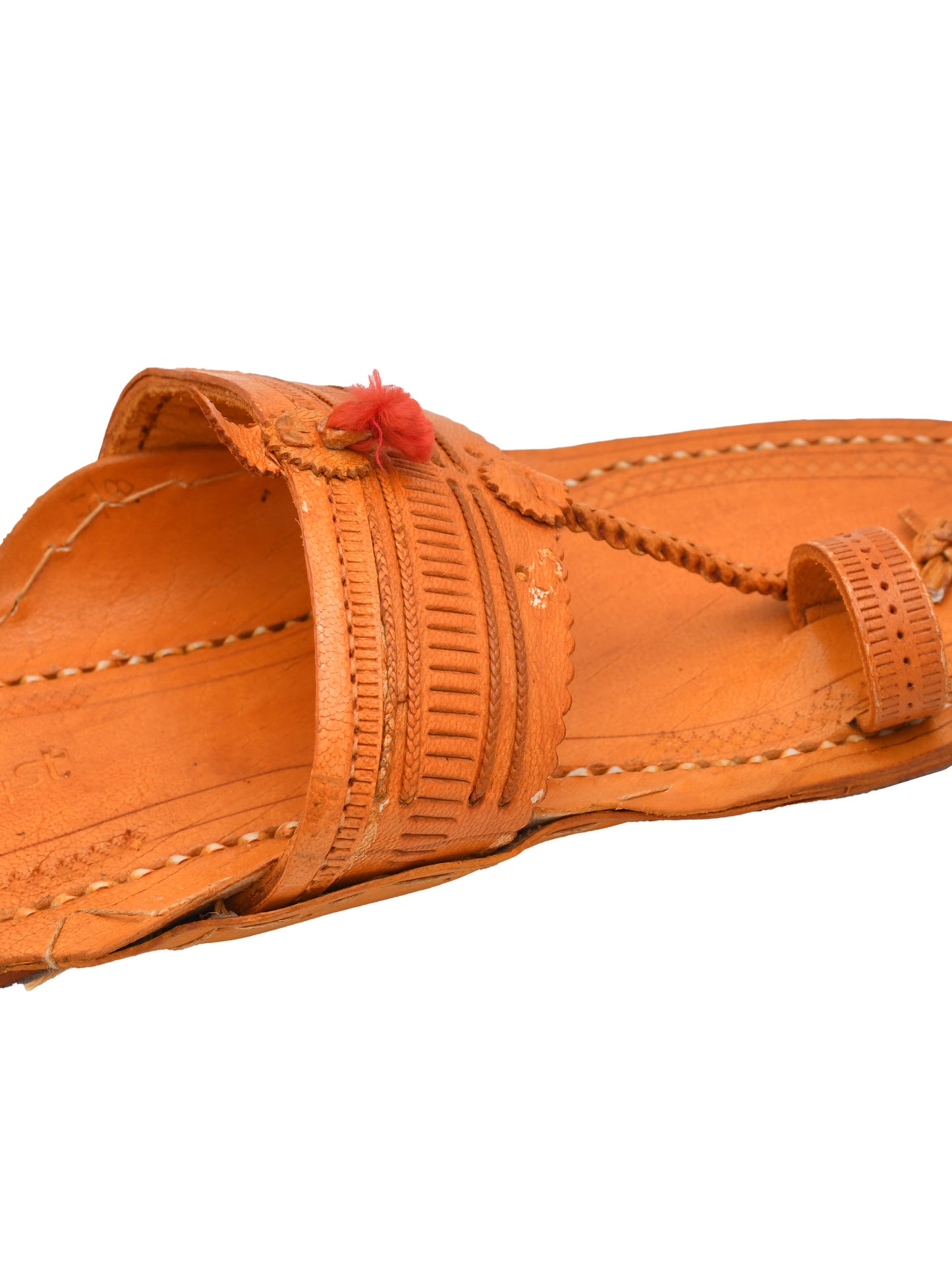 Men Leather Ethnic Kolhapuris Comfort Sandals (OMKP-026-BROWN)