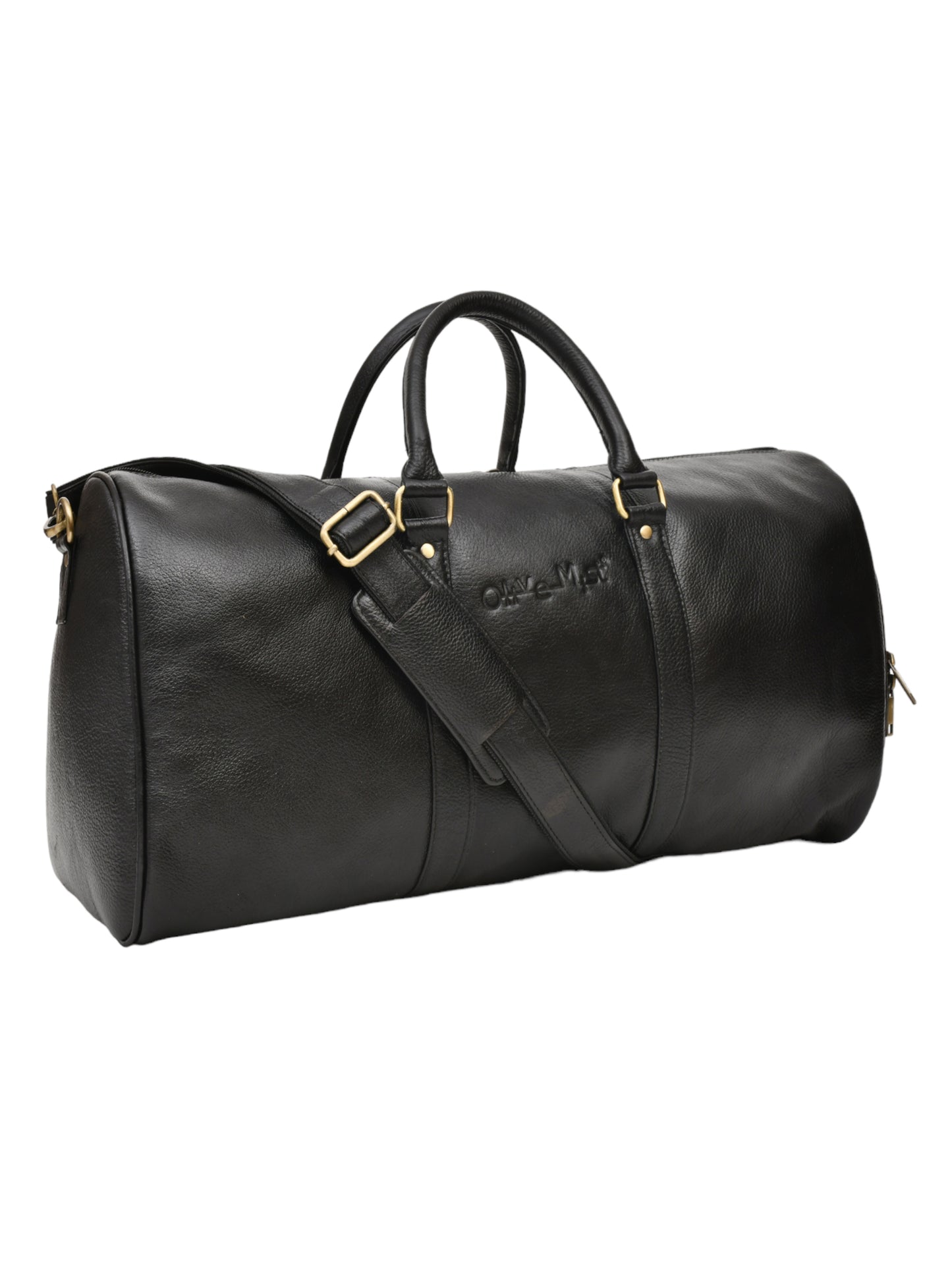 Genuine Leather Duffel Bag (OMDB-029-BLACK)