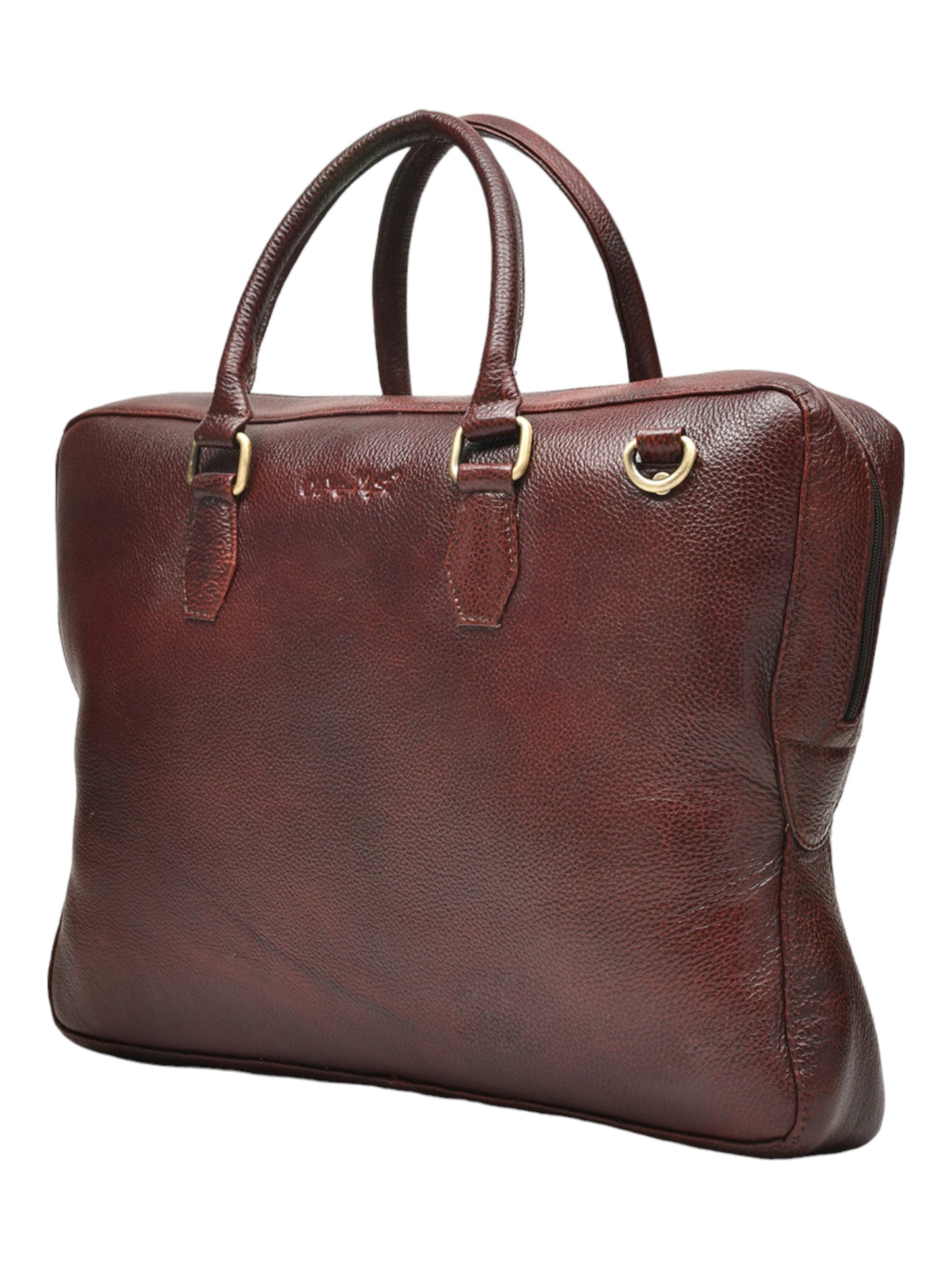 Unisex Genuine Leather Brown 16 Inch Laptop Bag (OMLB-032N-B-BROWN)