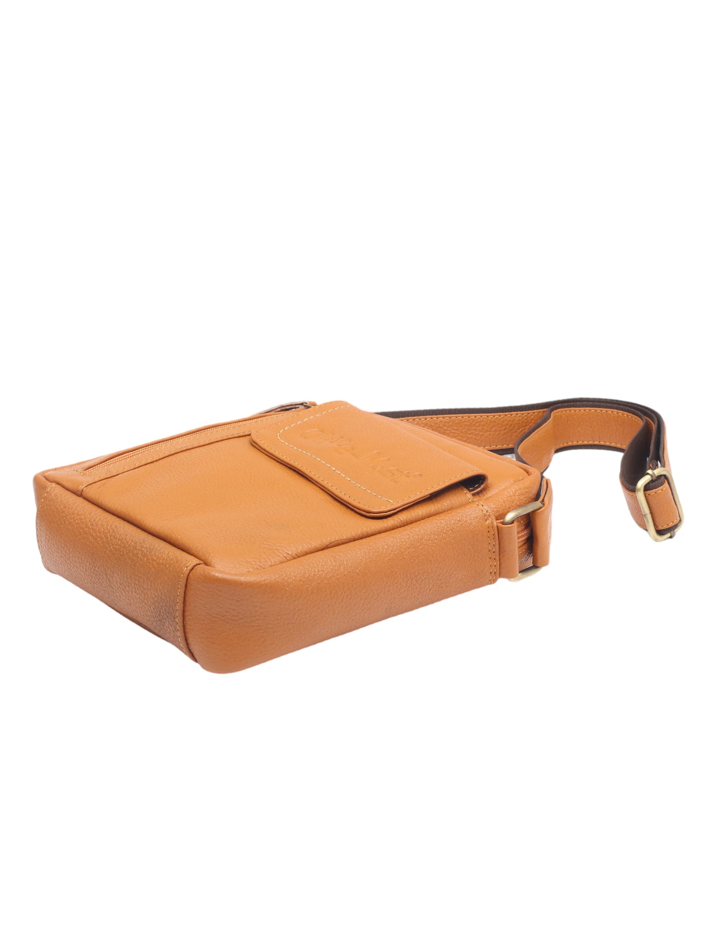 Unisex Mustard Textured Messenger Bag (OMMB-034-MUSTARD)