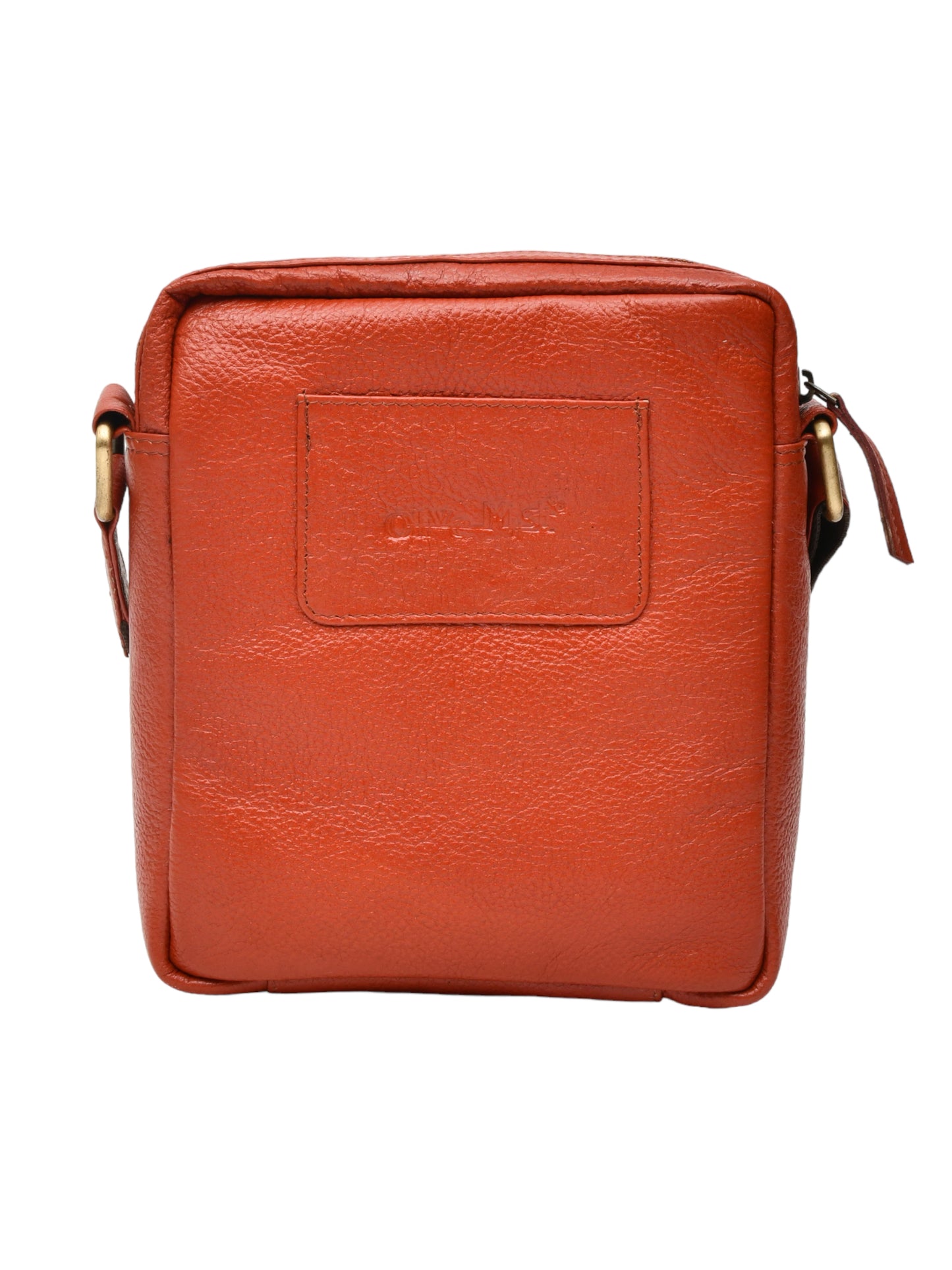 Unisex Tan Leather Messenger Bag for Travel (OMMB-035-TAN)