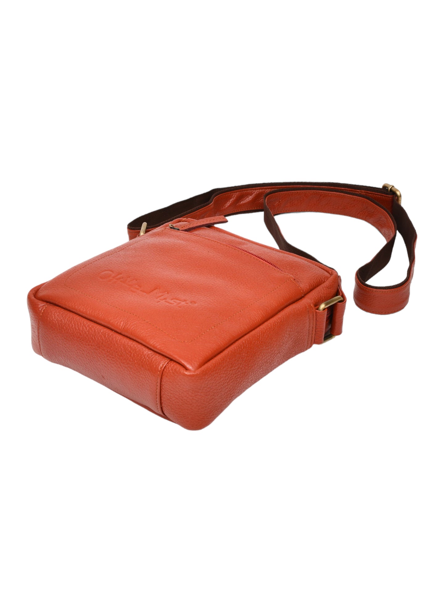 Unisex Tan Leather Messenger Bag for Travel (OMMB-033-TAN)