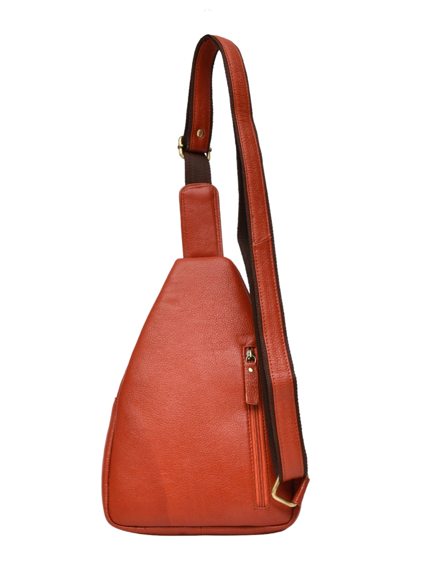 Textured Crossbody Leather Backpack (OMCB-036-TAN)