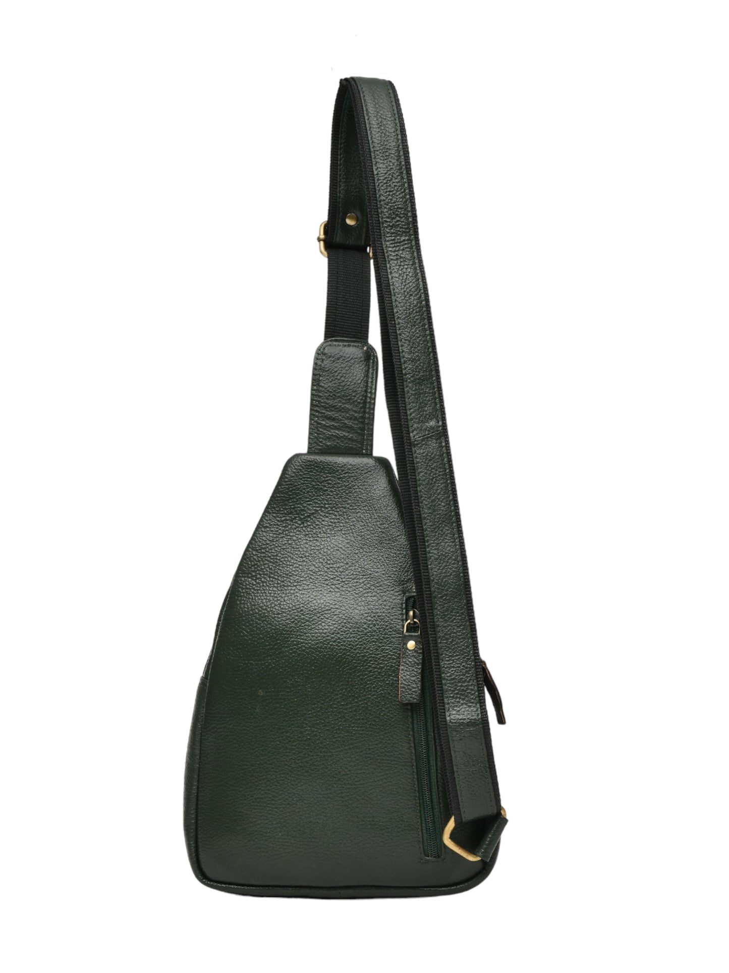 Textured Crossbody Leather Backpack (OMCB-036-GREEN)