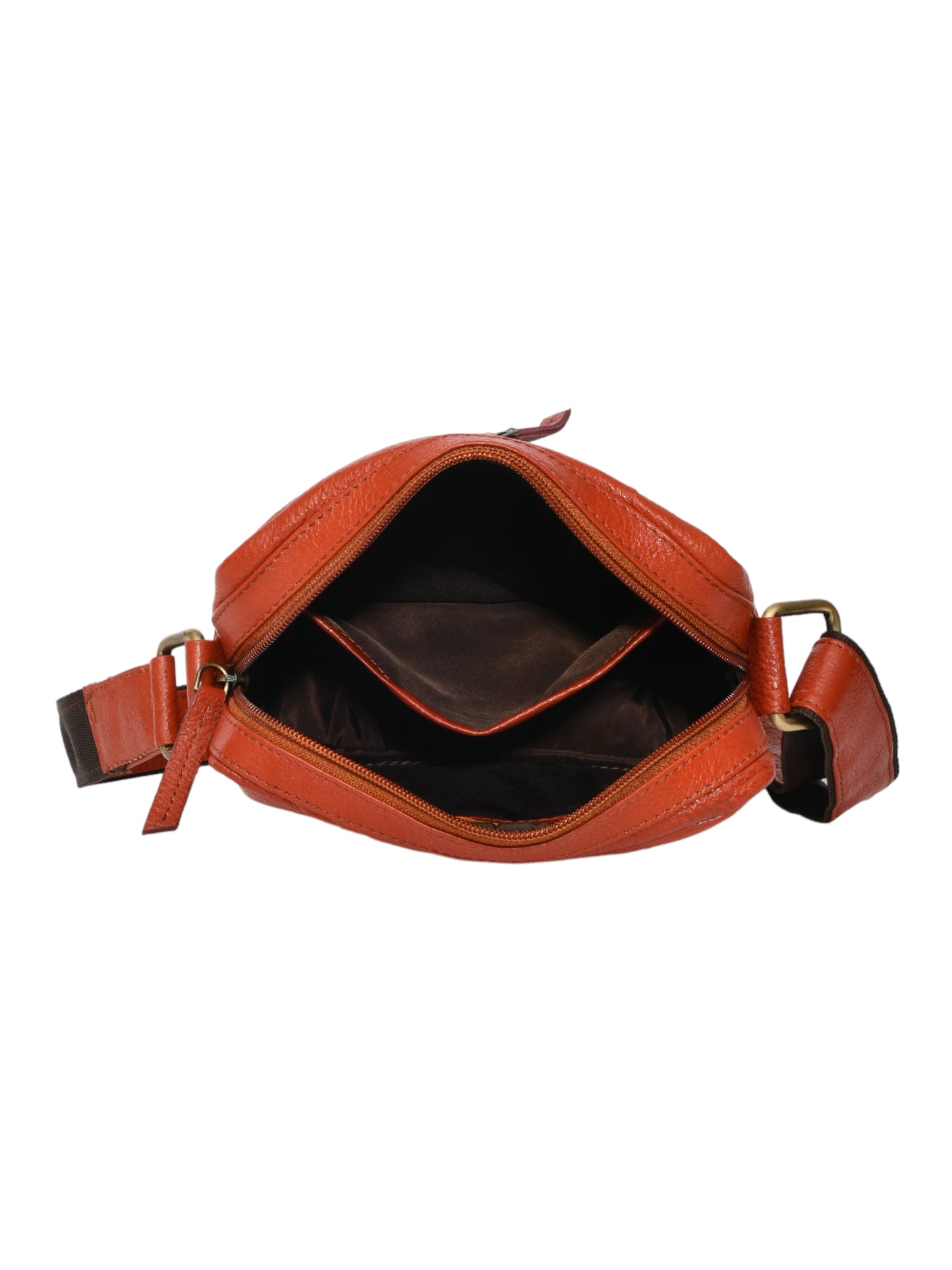 Unisex Tan Leather Messenger Bag for Travel (OMMB-035-TAN)