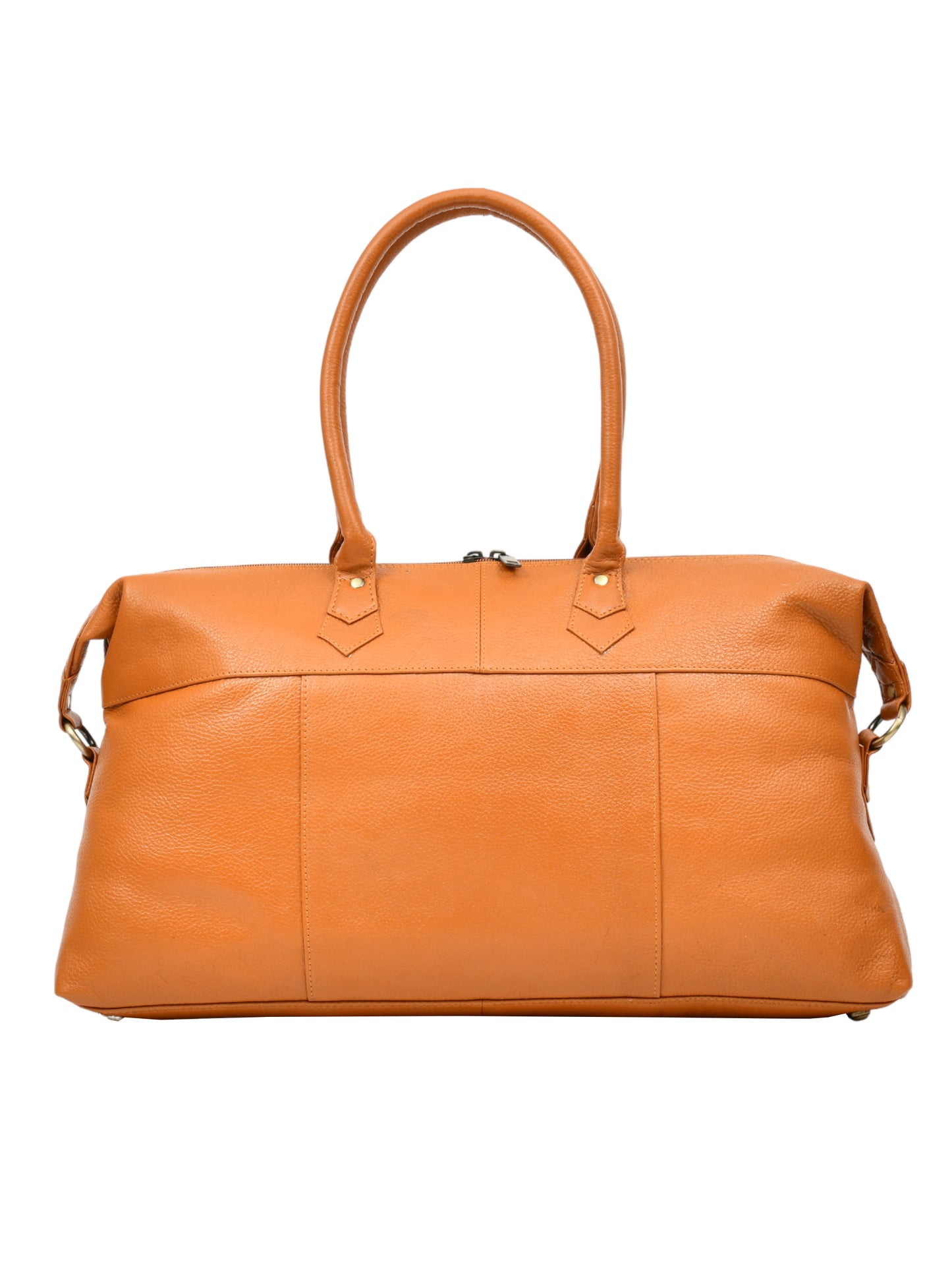 Mustard Textured Genuine Leather Duffel Bag Cabin Size (OMDB-031-MUSTARD)