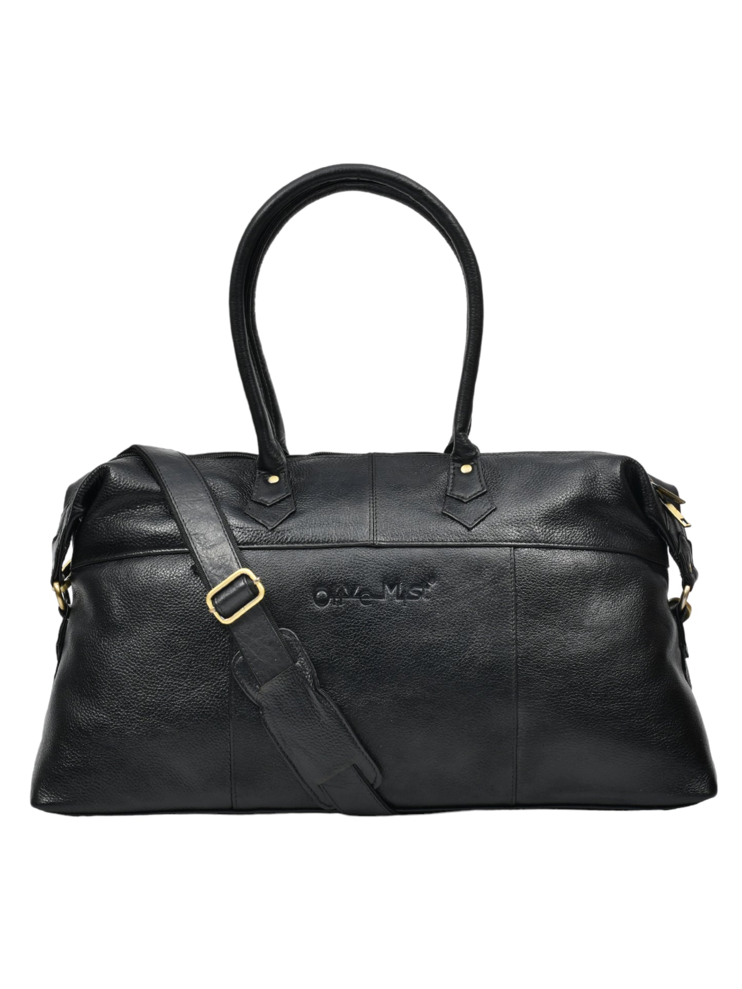 Genuine Leather Duffel Bag (OMDB-031-BLACK)