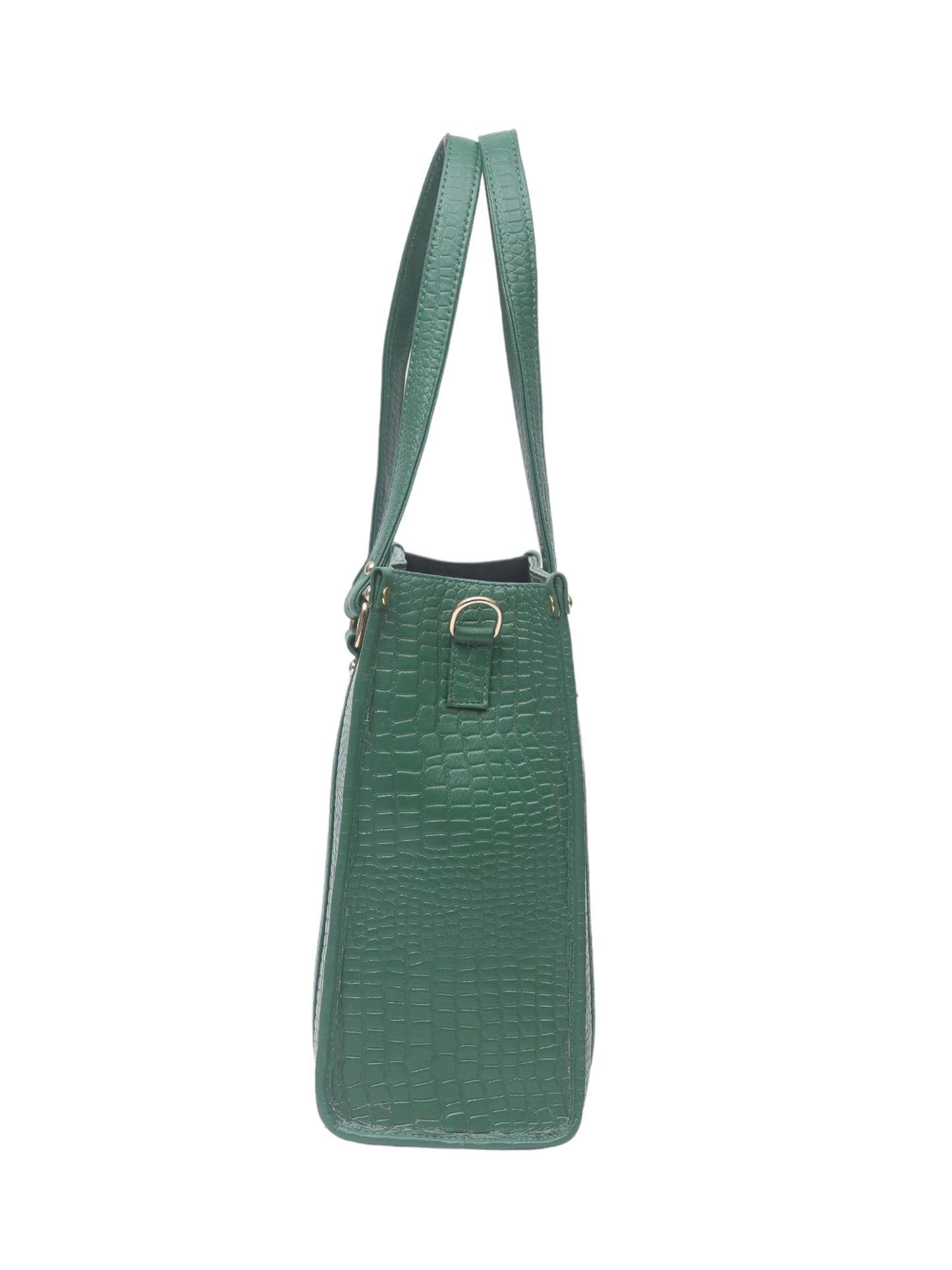 Women Textured Leather 16 Inch Laptop Handheld Bag (OMLBW-002C-GREEN)