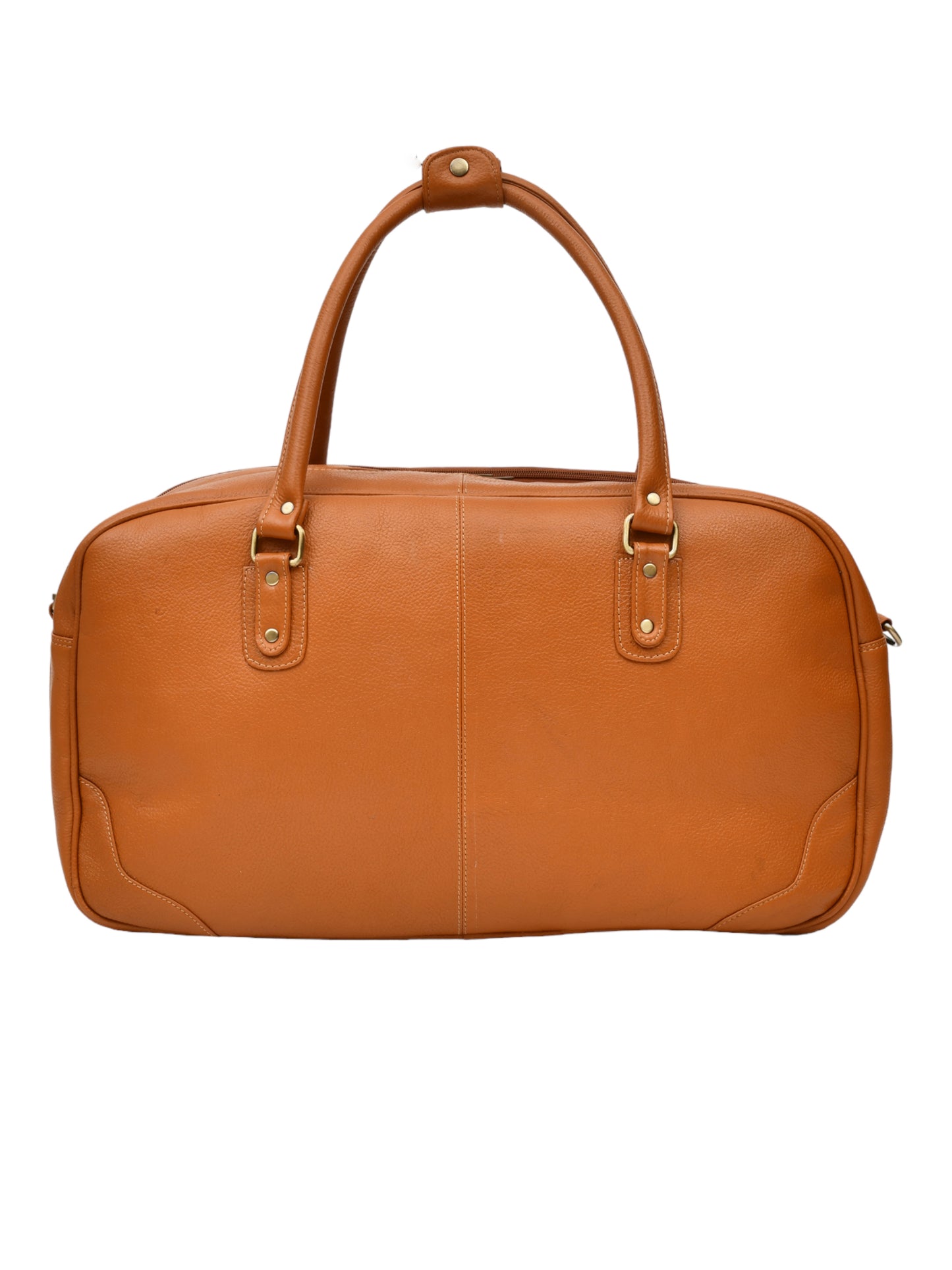 Mustard Textured Genuine Leather Duffel Bag Cabin Size (OMDB-028-MUSTARD)