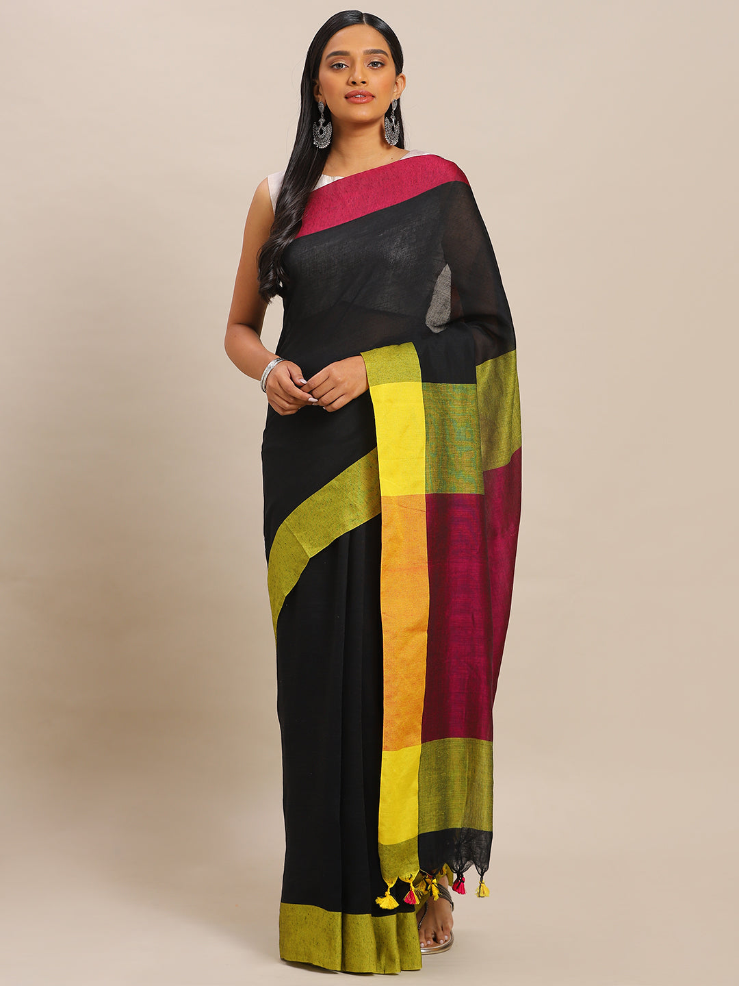 Bangali Pure Cotton Handloom Bagumpuri Saree # Soft Handloom Saree #Big  Border Beautiful Woven Design Saree