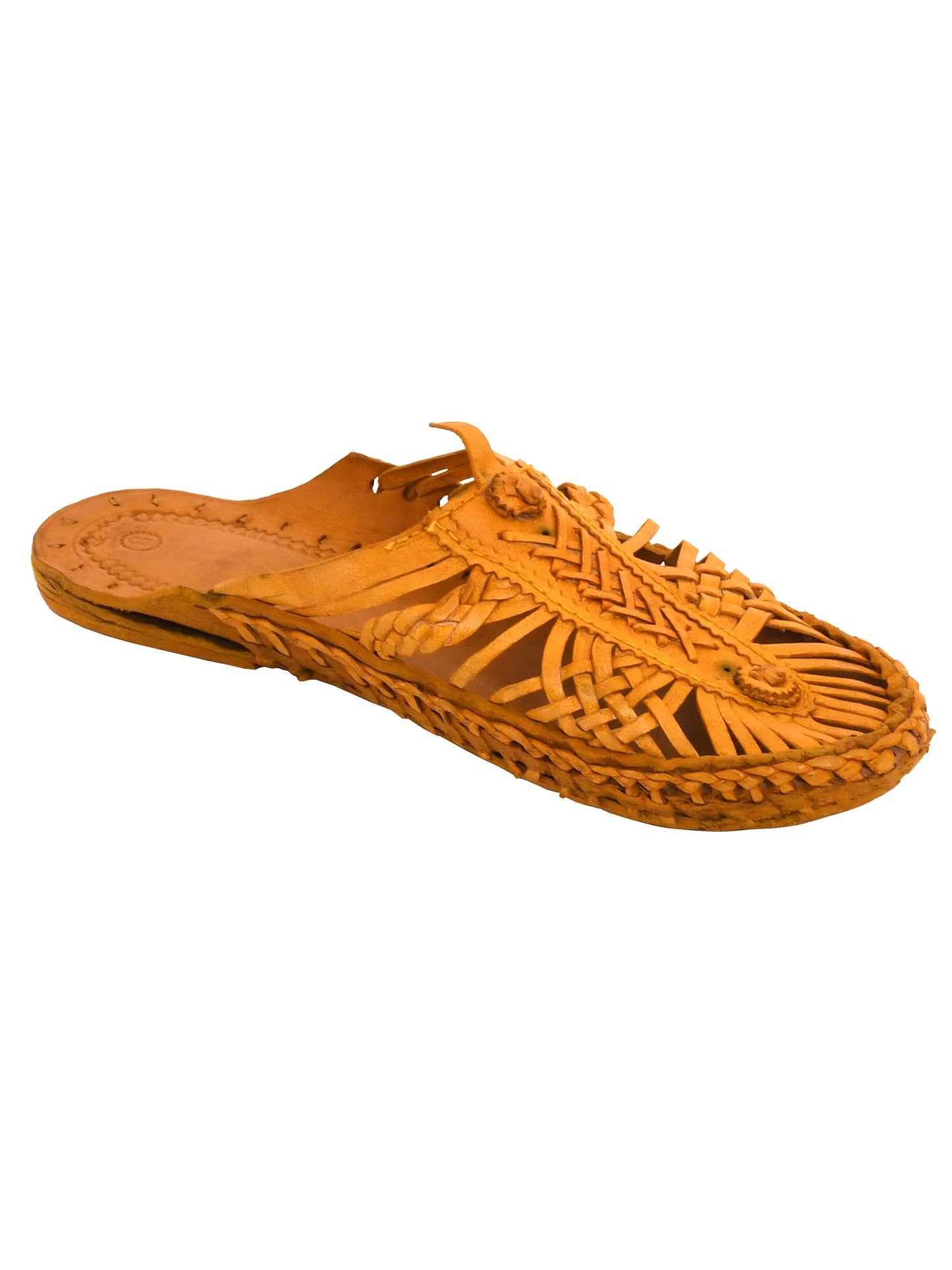 Men Tan Ethnic Leather Handcrafted Kolhapuri (OMKP-010-TAN)