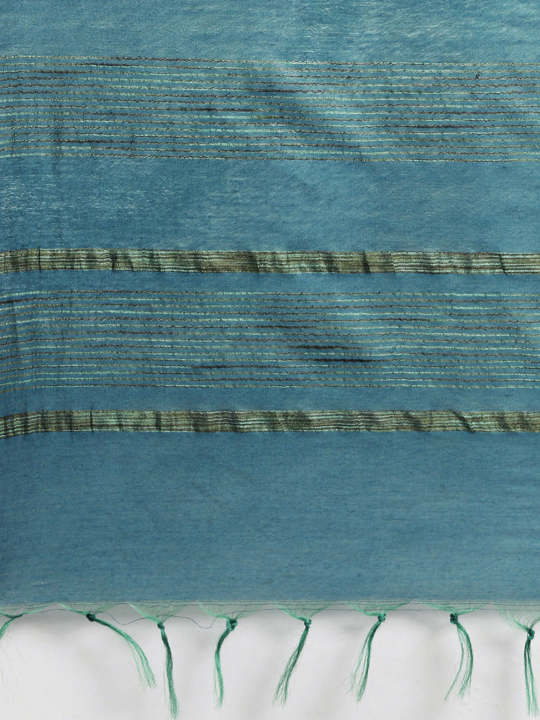 Blue Art Silk Solid Handloom Muga Saree (SVSR-04-BLUE)