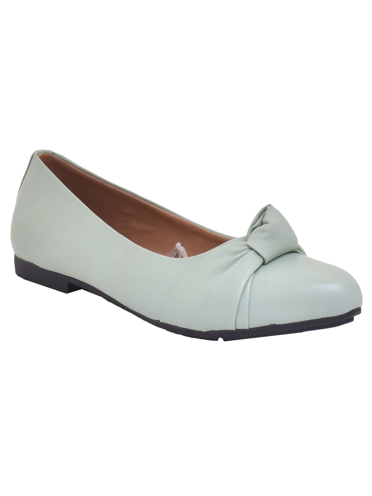 Women Mint Green Party Vegan Ballerinas Flats (OMFLT-1011-GREEN)