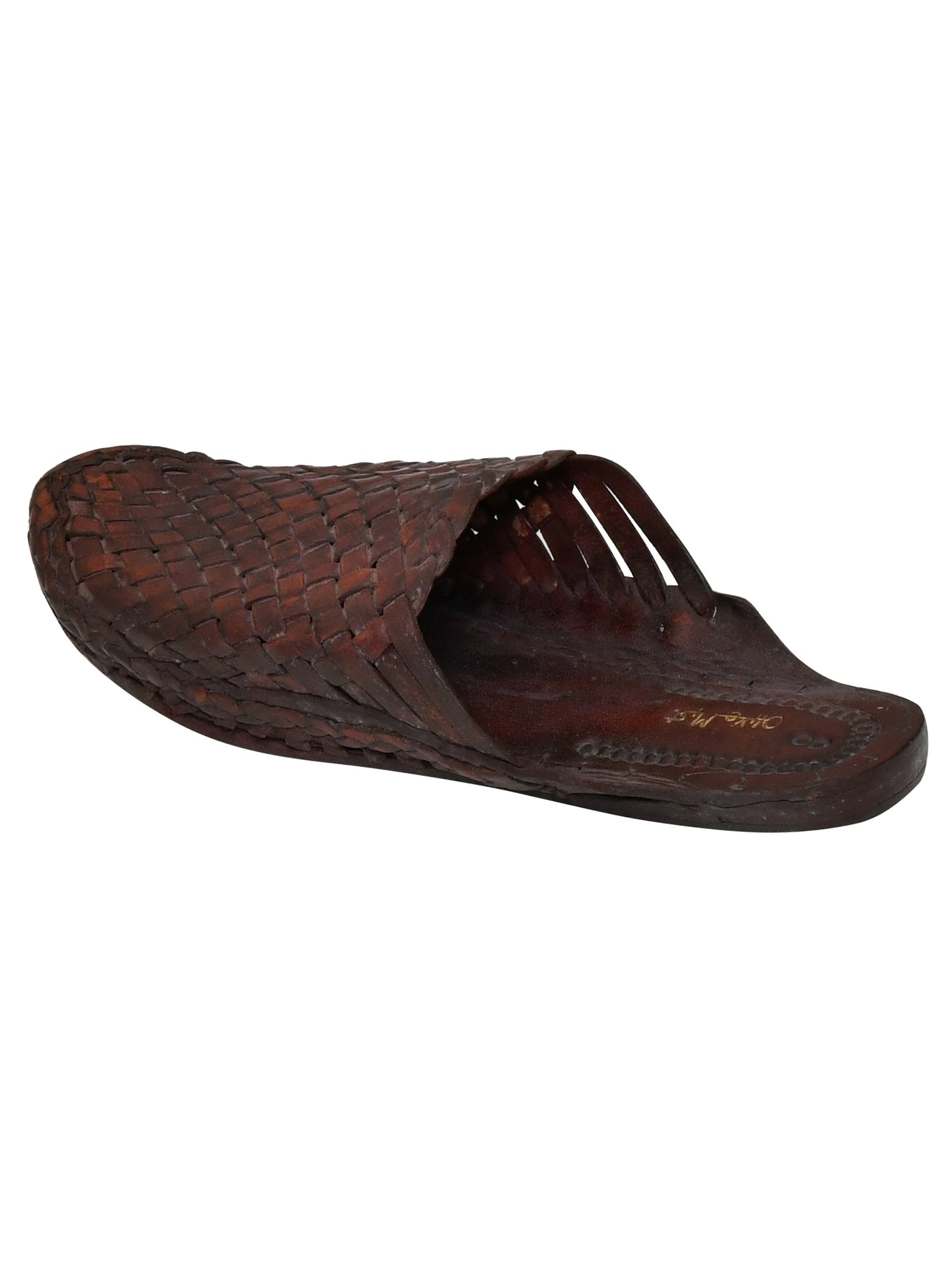 Men Brown Ethnic Handcrafted Leather Fisherman Kolhapuris (OMKP-001-BROWN)