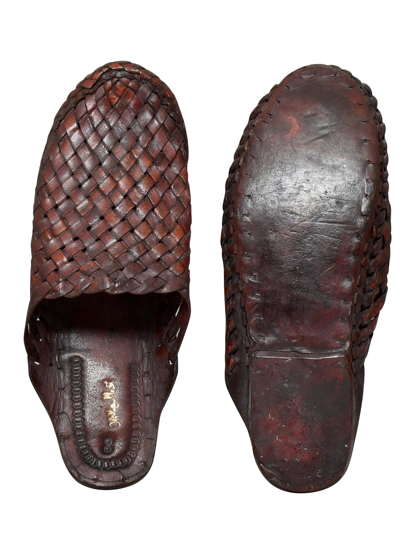 Men Brown Ethnic Handcrafted Leather Fisherman Kolhapuris (OMKP-001-BROWN)