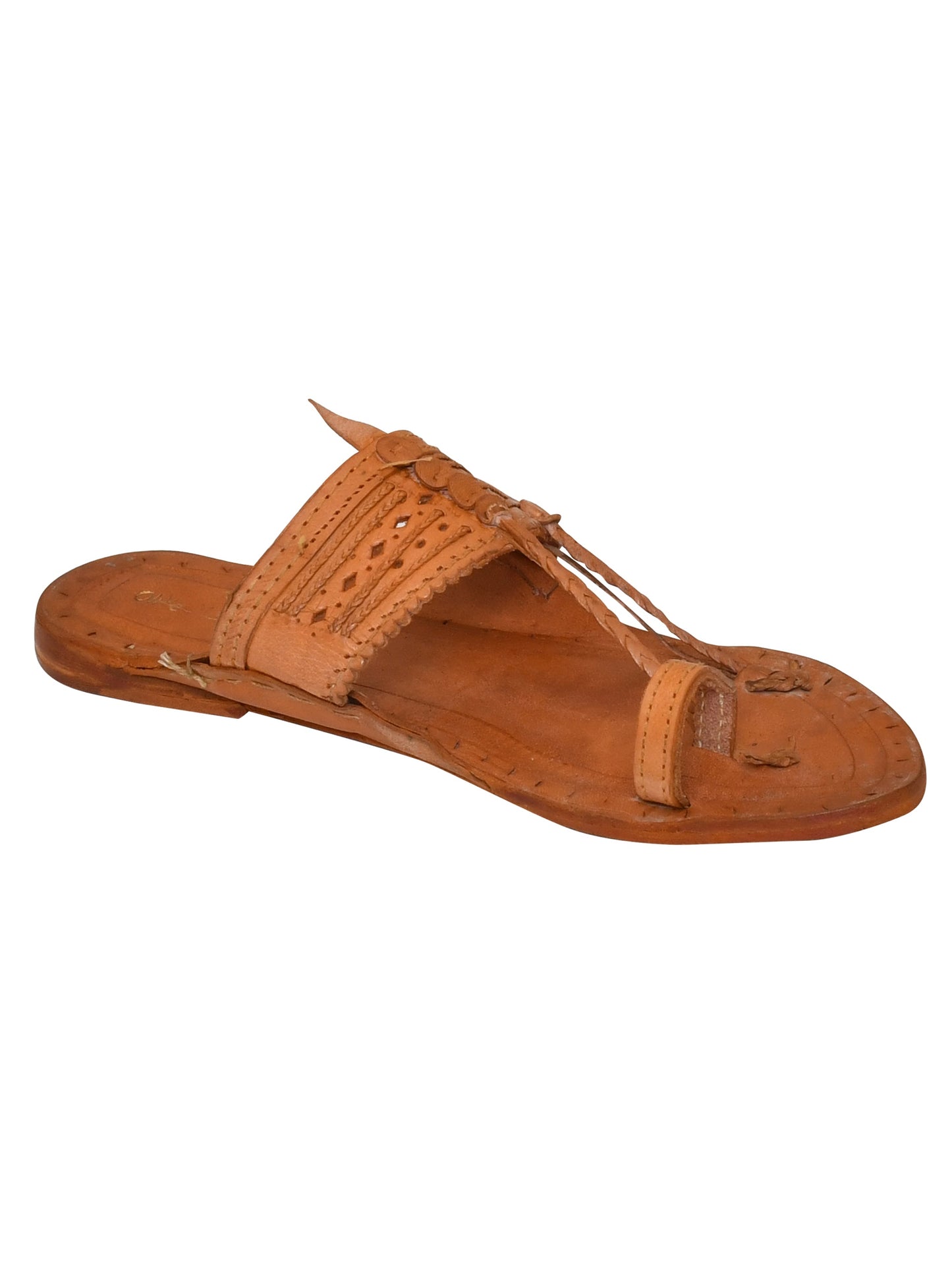 Men Tan Ethnic Leather Handcrafted Kolhapuri (OMKP-008-TAN)