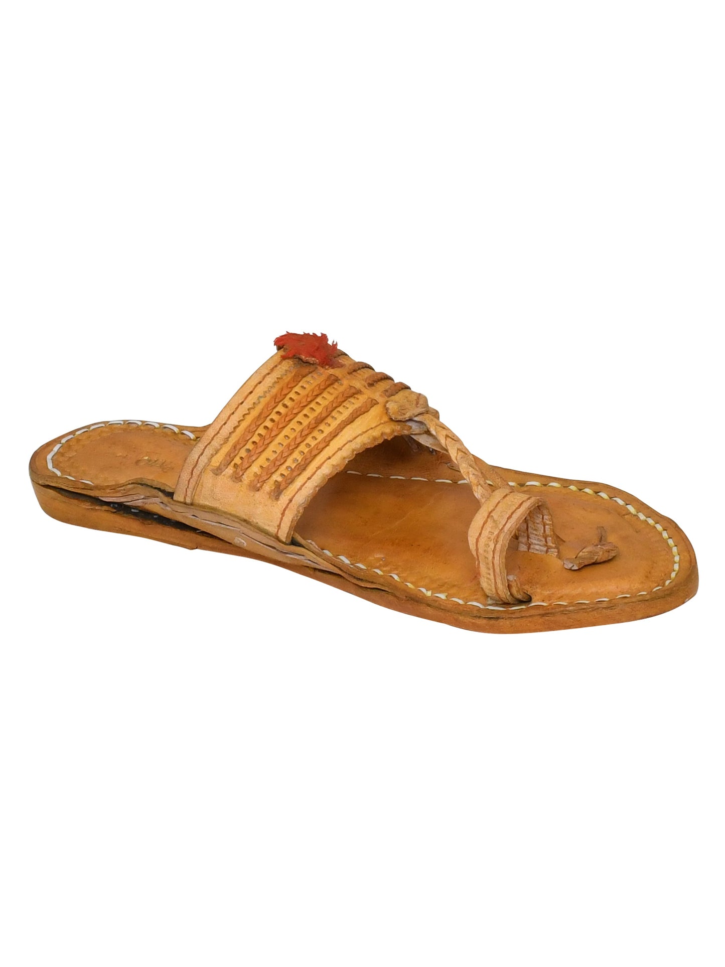 Men Tan Ethnic Leather Handcrafted Kolhapuri (OMKP-012-TAN)