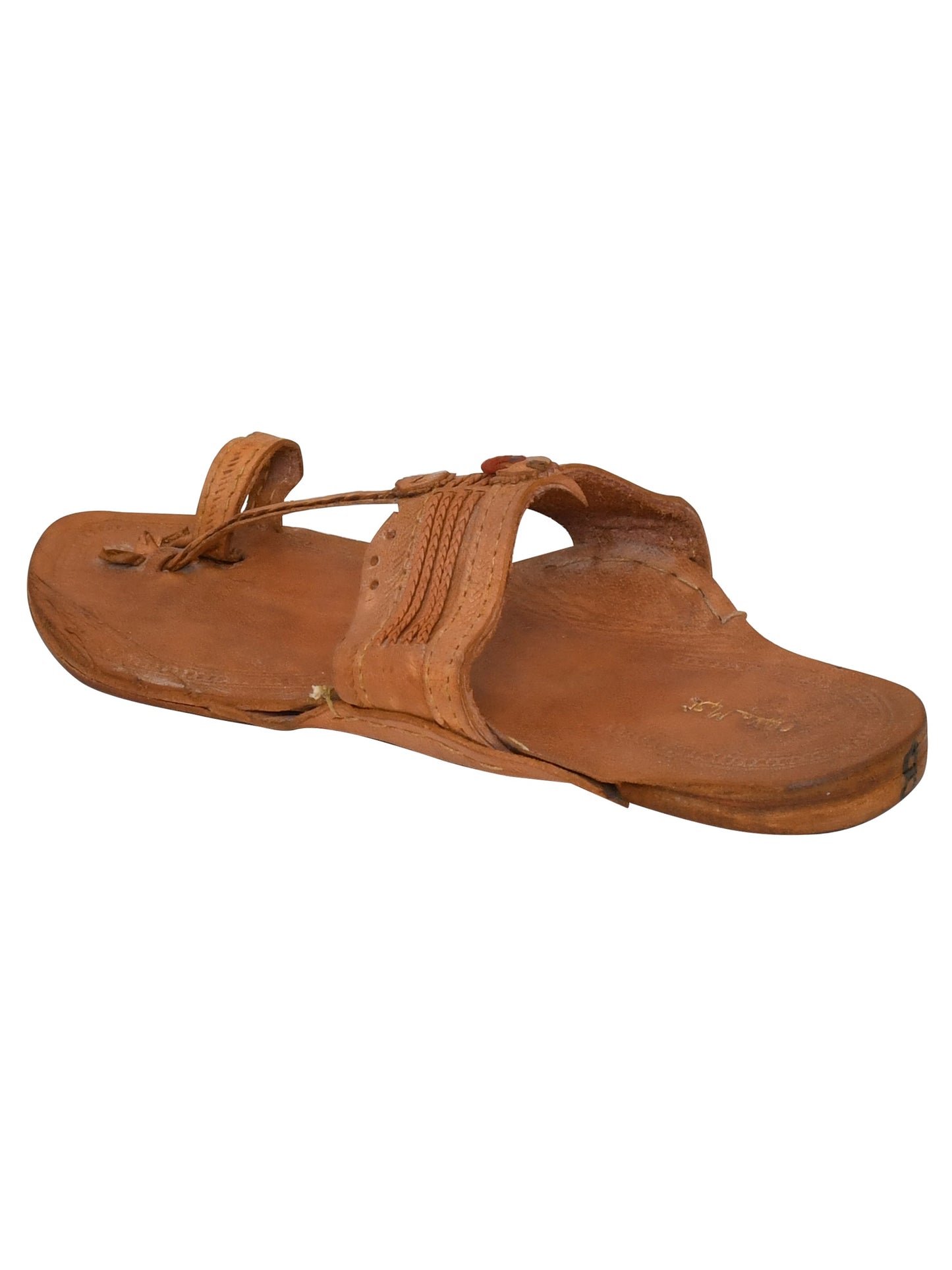 Men Tan Ethnic Leather Handcrafted Kolhapuri (OMKP-014-TAN)