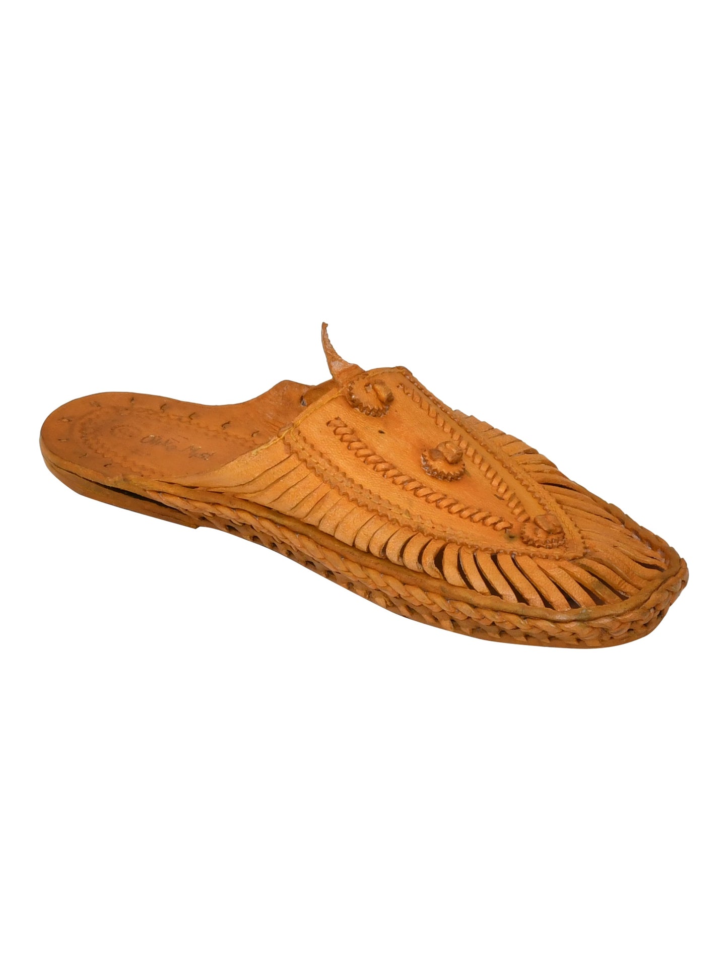 Men Tan Ethnic Leather Handcrafted Kolhapuri (OMKP-013-TAN)