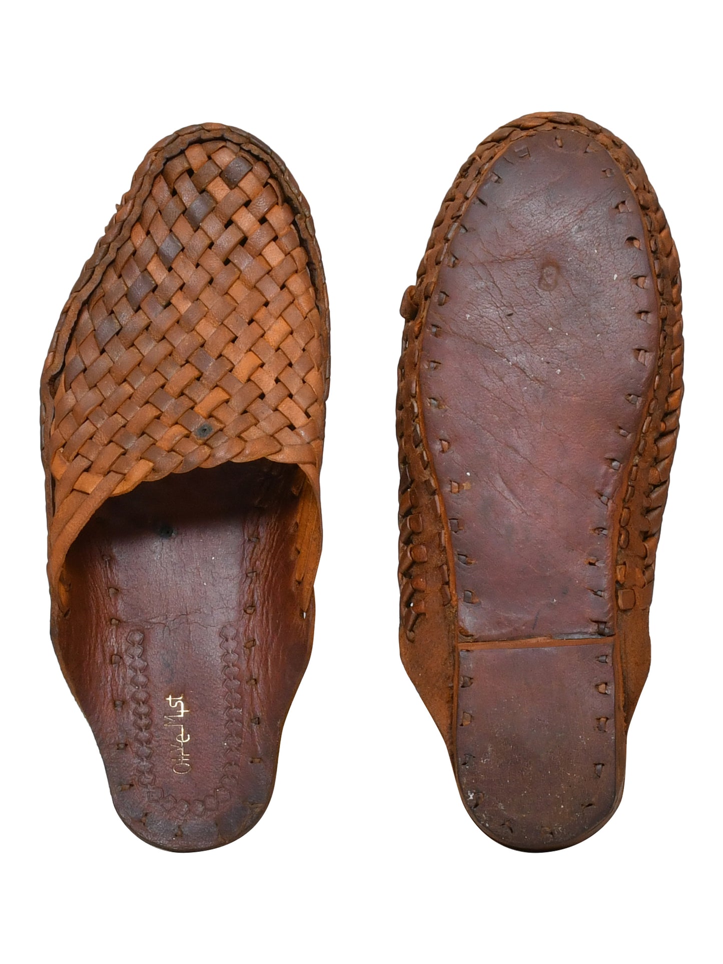 Men Brown Ethnic Handcrafted Leather Fisherman Kolhapuris (OMKP-001D-BROWN)