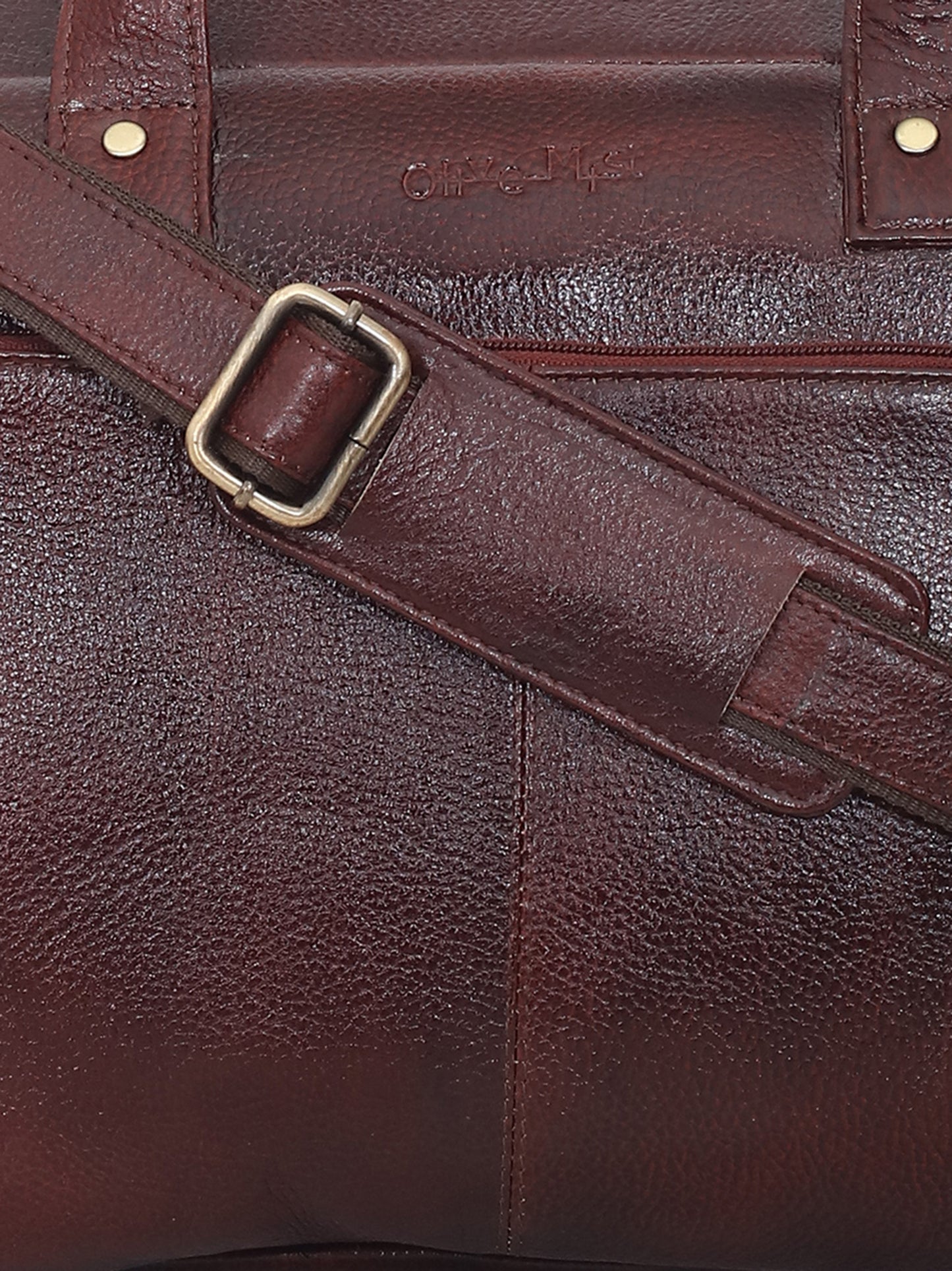 Unisex Brown Solid Leather Laptop Bag 16 Inch (OMLB-023N-B-BROWN)
