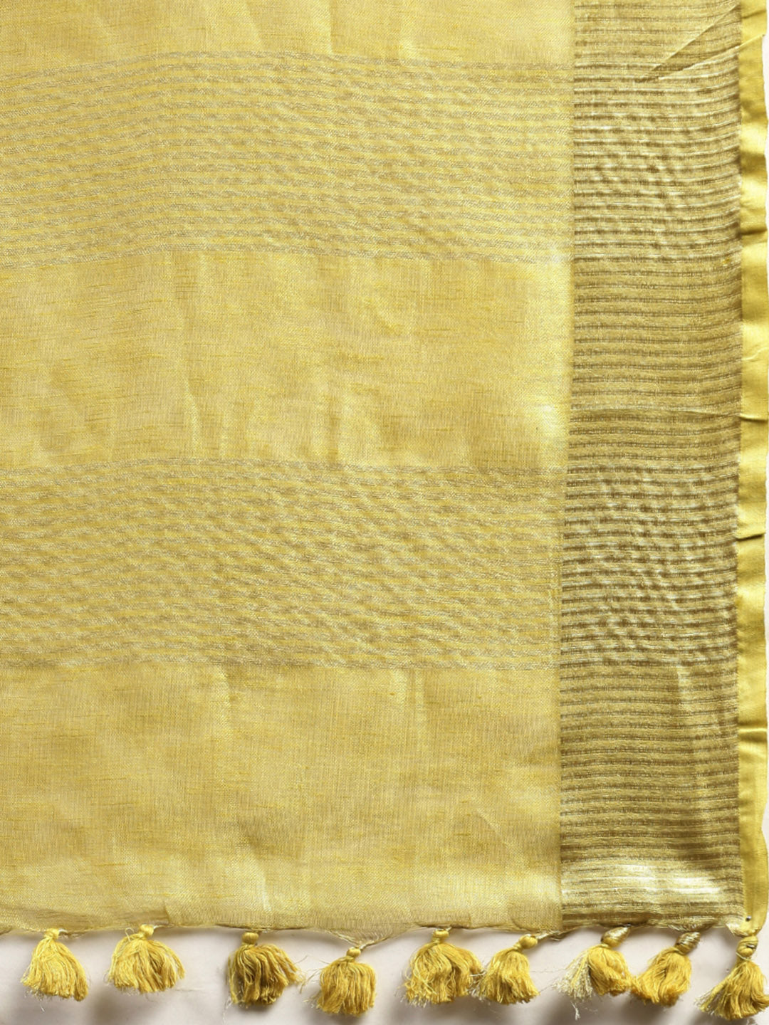 Golden Tissue Solid Bhagalpuri Handloom Saree (NASR3-73-GOLD)