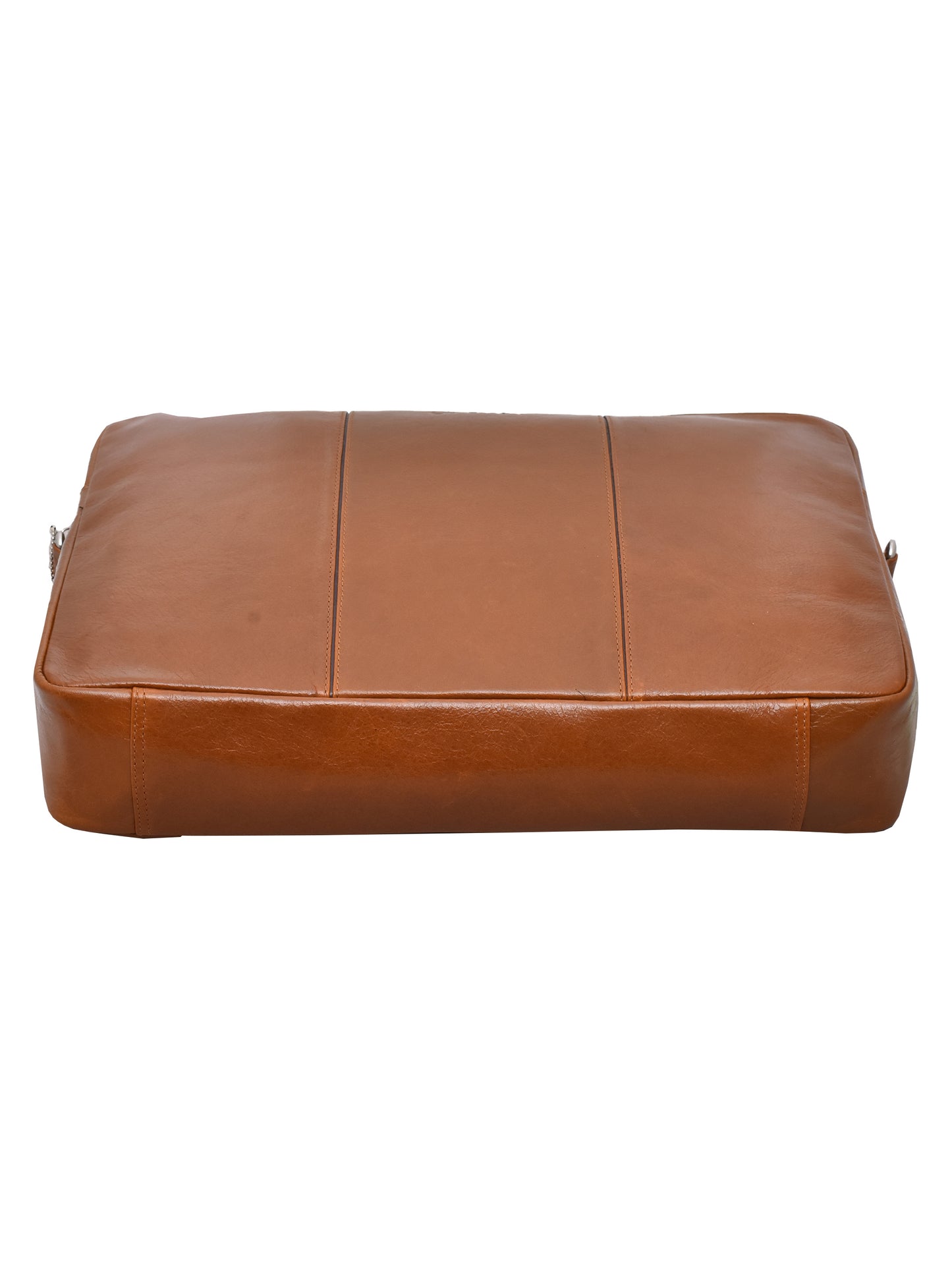 Unisex Tan Genuine Leather Laptop Bag 16 inch (OMLB-005-TAN)